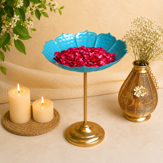 STANDING BLUE AND GOLD URLI - Incrafts