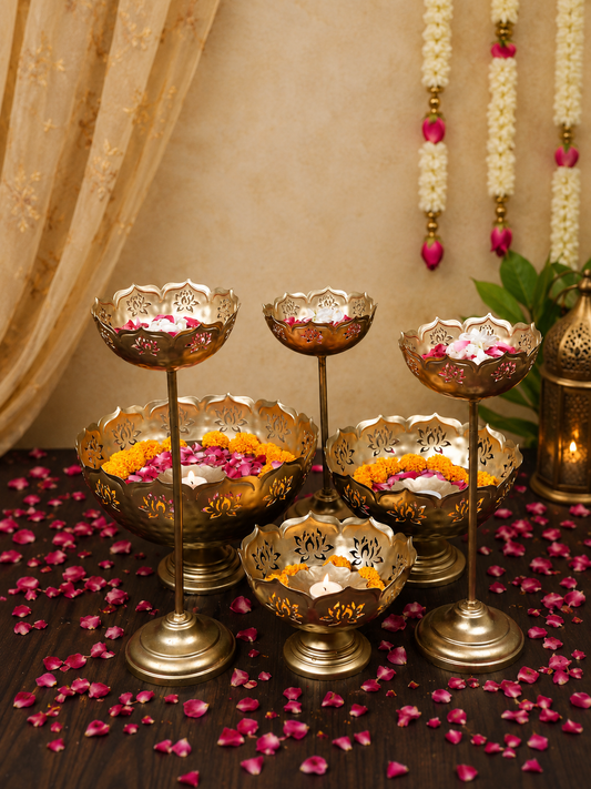 DECORATIVE LOTUS URLI BOWL COMBO - Incrafts
