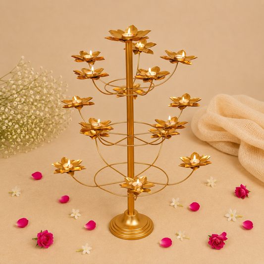Grand Beautifully Designed Lotus Stands - Incrafts