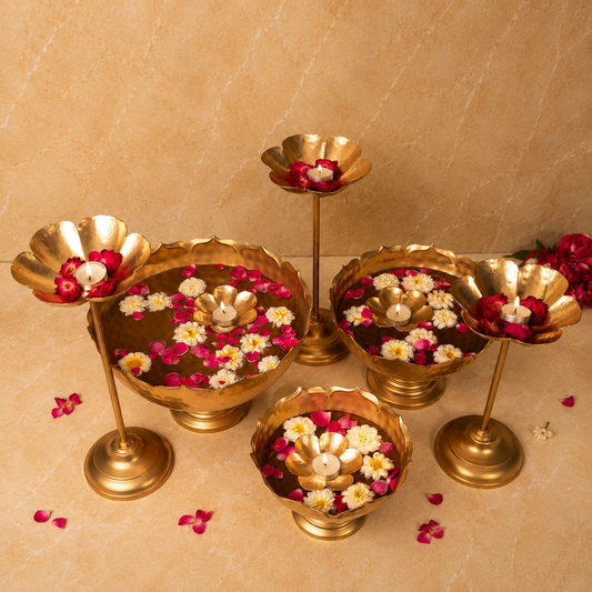 HANDCRAFTED TAJ BOWL COMBO URLI - Incrafts