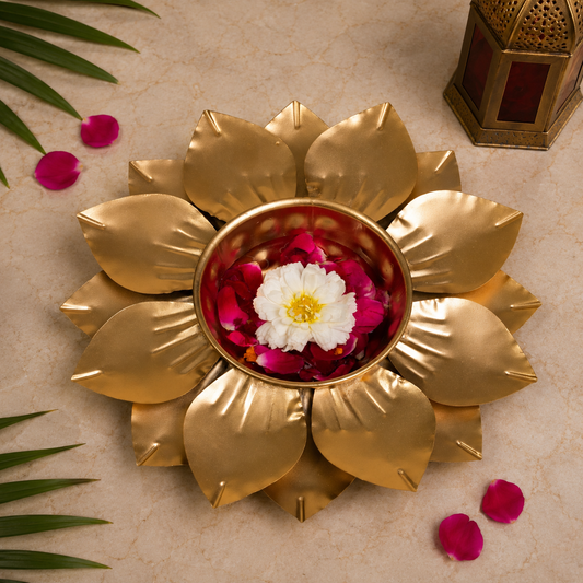 Petal Gold Urli Set - Incrafts