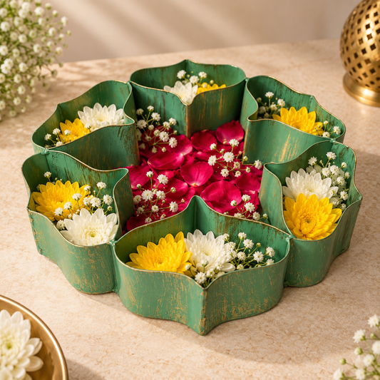 Emerald Green with Gold Urli - Incrafts