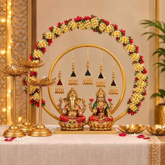 Shubh Mandal Dual Ring Backdrop Stand - Incrafts